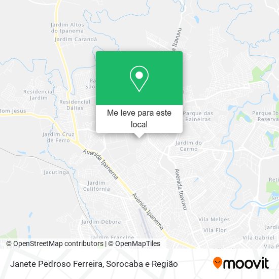 Janete Pedroso Ferreira mapa