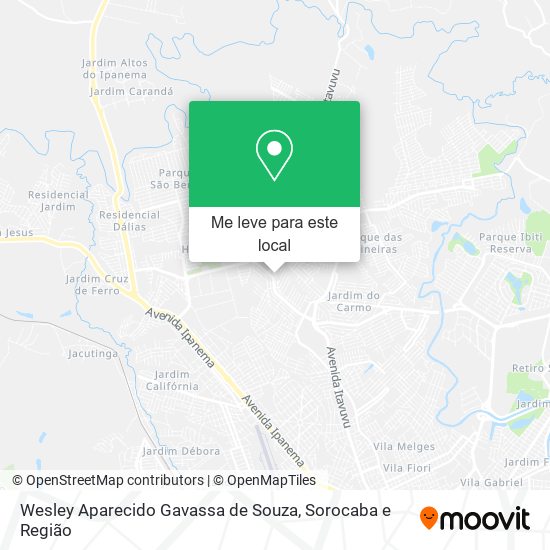 Wesley Aparecido Gavassa de Souza mapa