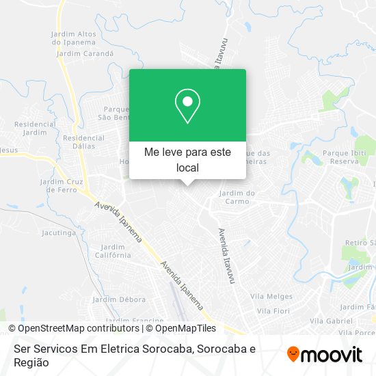 Ser Servicos Em Eletrica Sorocaba mapa