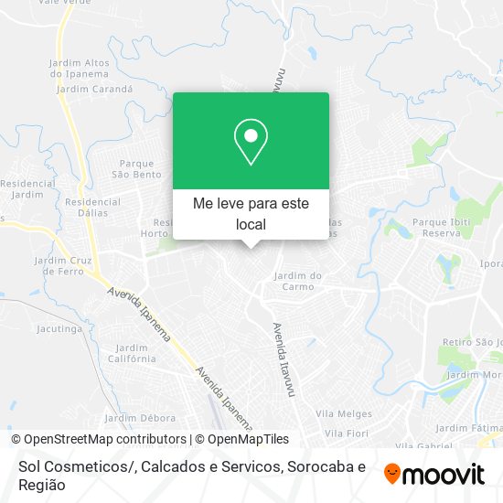 Sol Cosmeticos / , Calcados e Servicos mapa