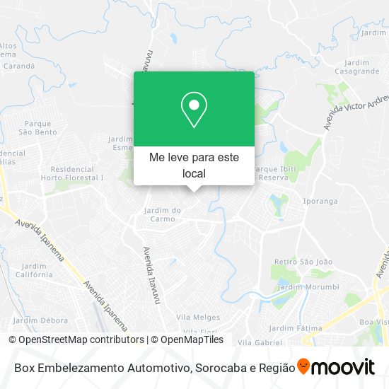 Box Embelezamento Automotivo mapa