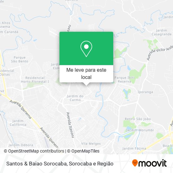 Santos & Baiao Sorocaba mapa