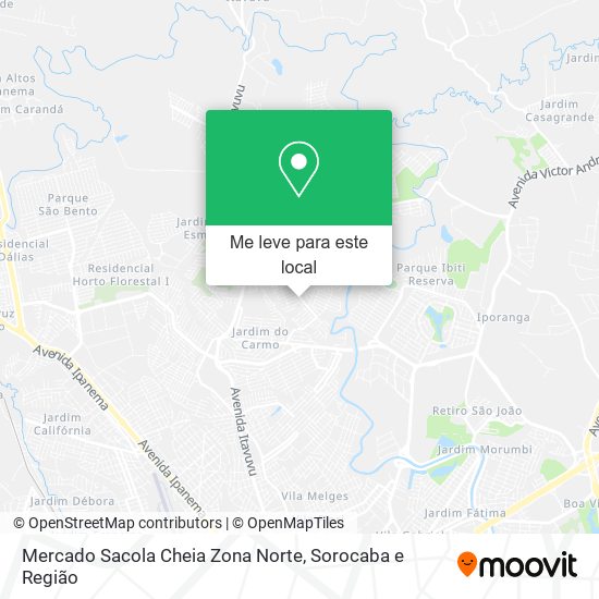 Mercado Sacola Cheia Zona Norte mapa