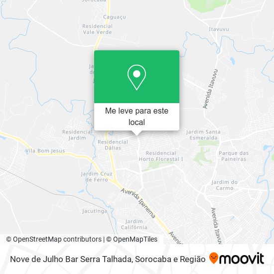 Nove de Julho Bar Serra Talhada mapa