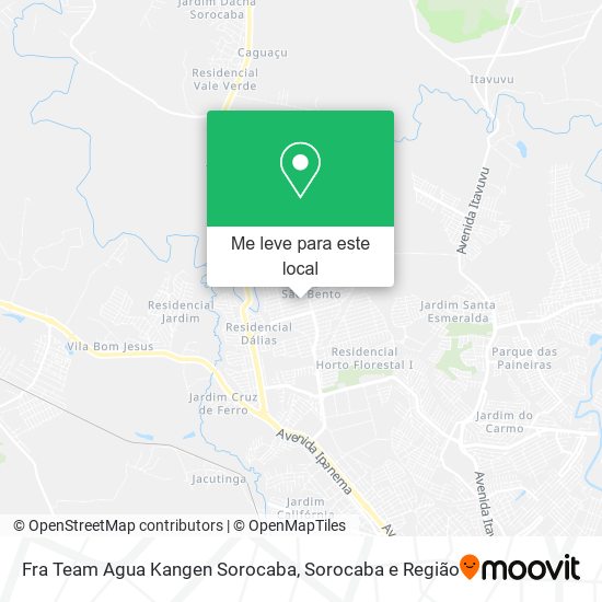 Fra Team Agua Kangen Sorocaba mapa