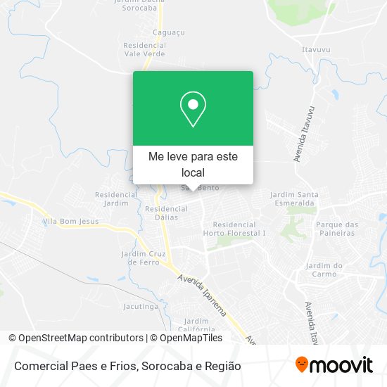 Comercial Paes e Frios mapa