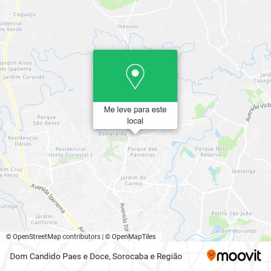 Dom Candido Paes e Doce mapa