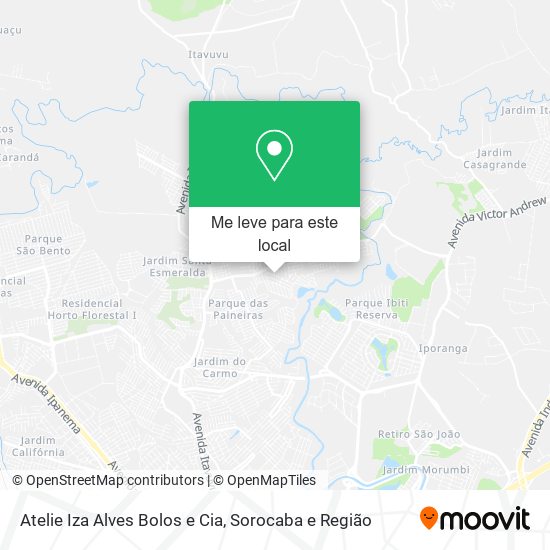 Atelie Iza Alves Bolos e Cia mapa