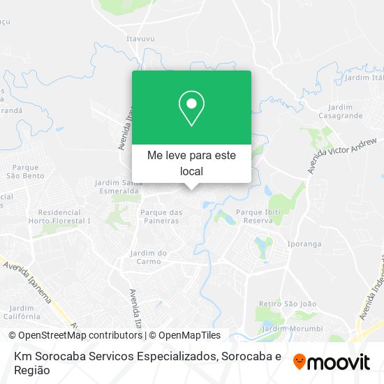 Km Sorocaba Servicos Especializados mapa