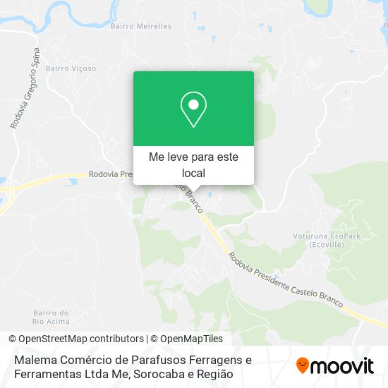 Malema Comércio de Parafusos Ferragens e Ferramentas Ltda Me mapa