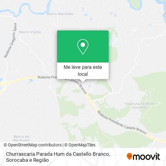 Churrascaria Parada Hum da Castello Branco mapa