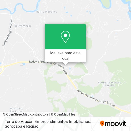 Terra do Aracari Empreendimentos Imobiliarios mapa