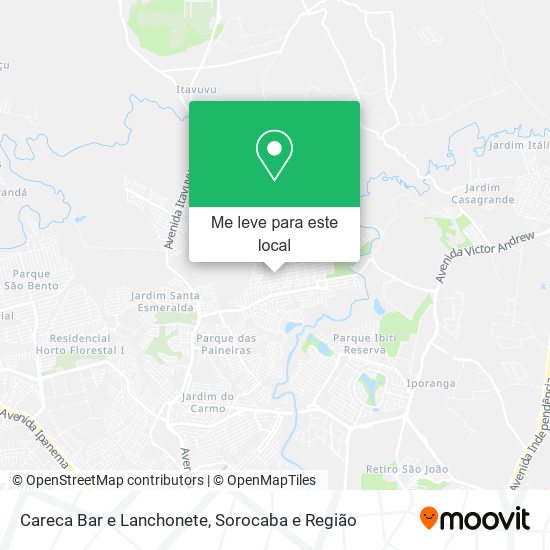 Careca Bar e Lanchonete mapa