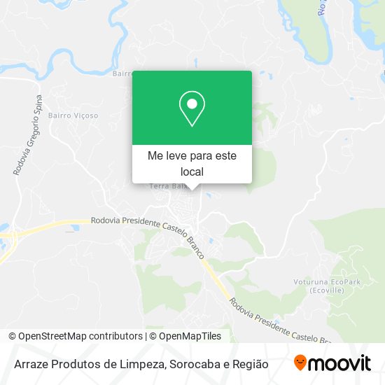 Arraze Produtos de Limpeza mapa