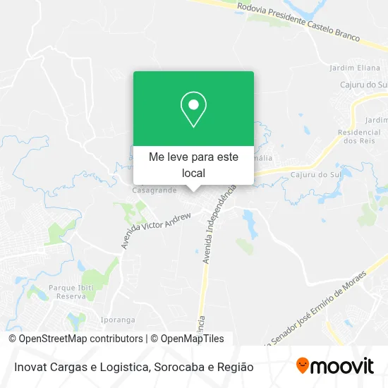 Inovat Cargas e Logistica mapa