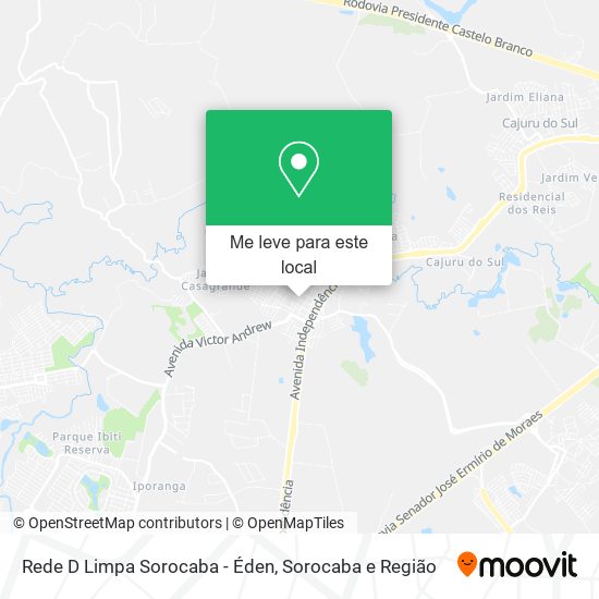 Rede D Limpa Sorocaba - Éden mapa