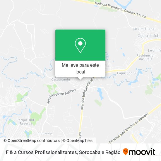 F & a Cursos Profissionalizantes mapa