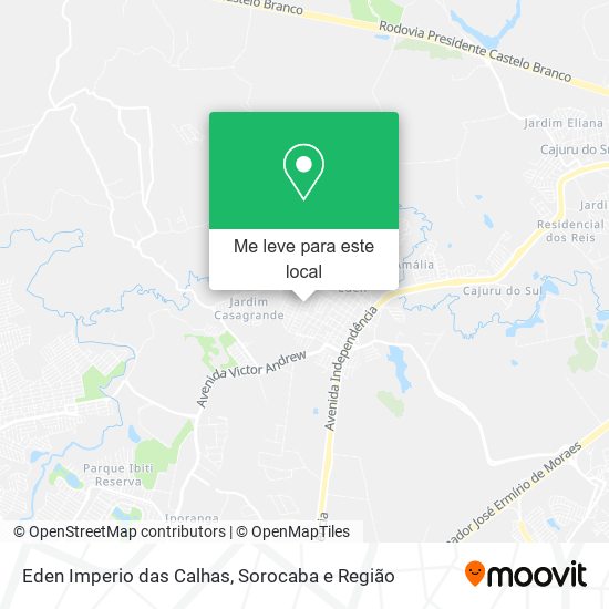 Eden Imperio das Calhas mapa