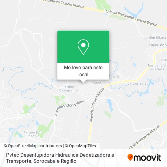 Pvtec Desentupidora Hidraulica Dedetizadora e Transporte mapa