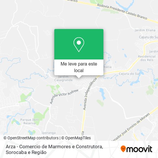 Arza - Comercio de Marmores e Construtora mapa