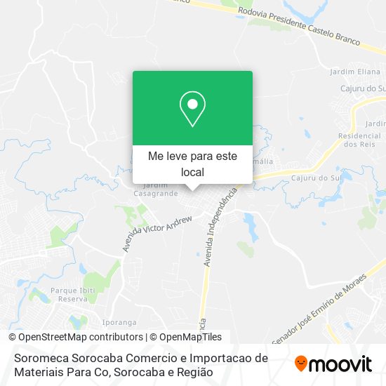 Soromeca Sorocaba Comercio e Importacao de Materiais Para Co mapa