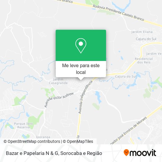 Bazar e Papelaria N & G mapa