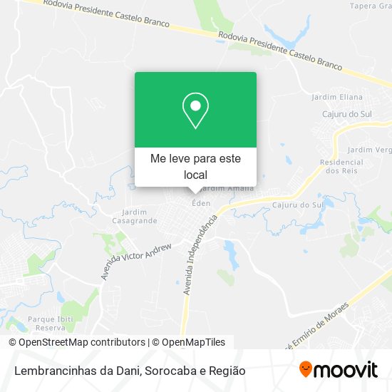 Lembrancinhas da Dani mapa