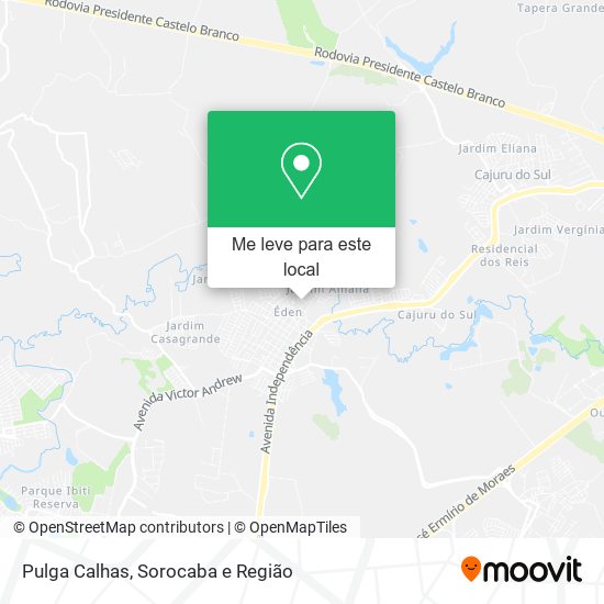 Pulga Calhas mapa