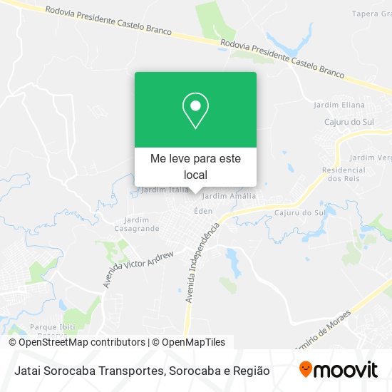 Jatai Sorocaba Transportes mapa