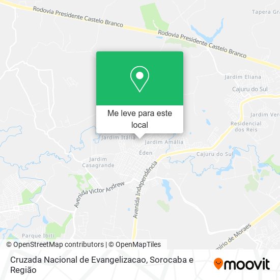 Cruzada Nacional de Evangelizacao mapa