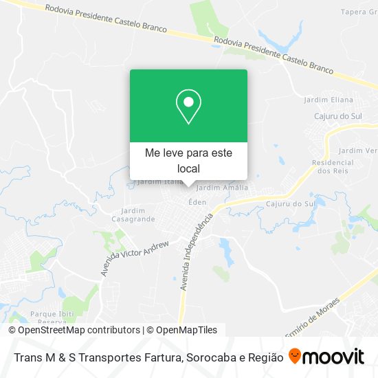 Trans M & S Transportes Fartura mapa