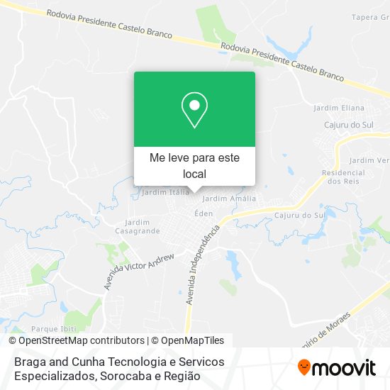 Braga and Cunha Tecnologia e Servicos Especializados mapa