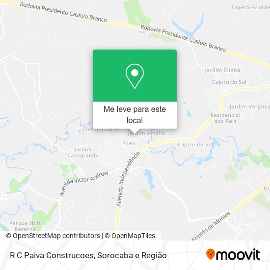 R C Paiva Construcoes mapa