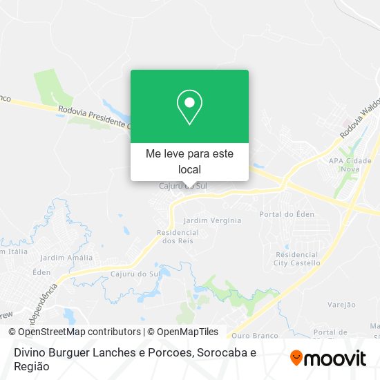 Divino Burguer Lanches e Porcoes mapa