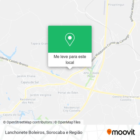 Lanchonete Boleiros mapa