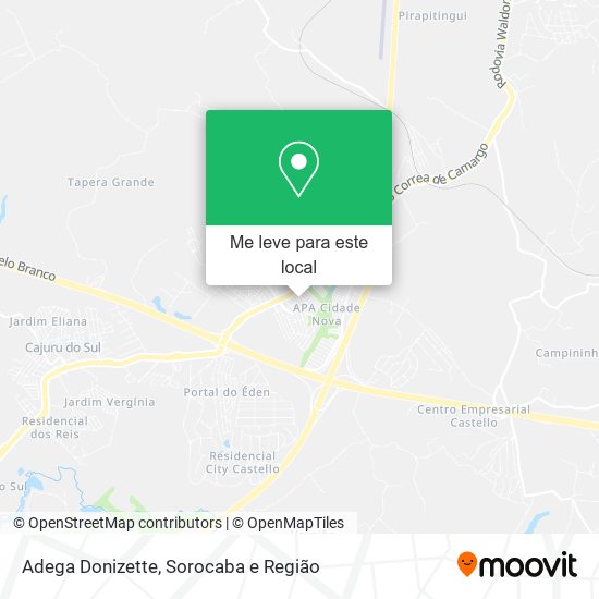 Adega Donizette mapa