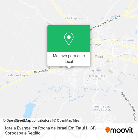 Igreja Evangelica Rocha de Israel Em Tatui I - SP mapa