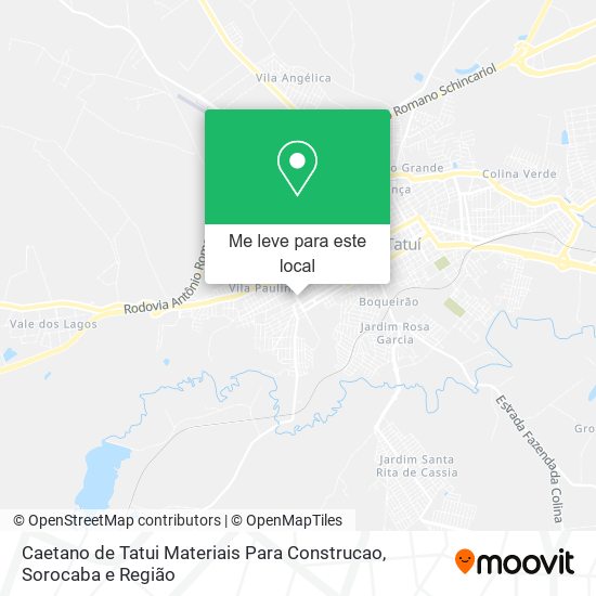 Caetano de Tatui Materiais Para Construcao mapa