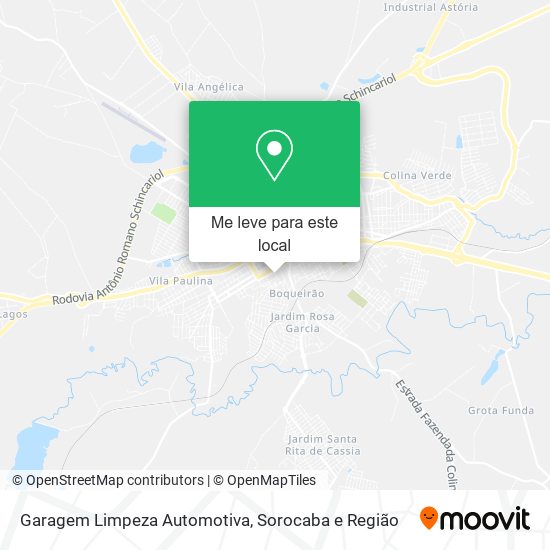 Garagem Limpeza Automotiva mapa