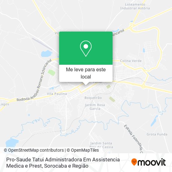 Pro-Saude Tatui Administradora Em Assistencia Medica e Prest mapa