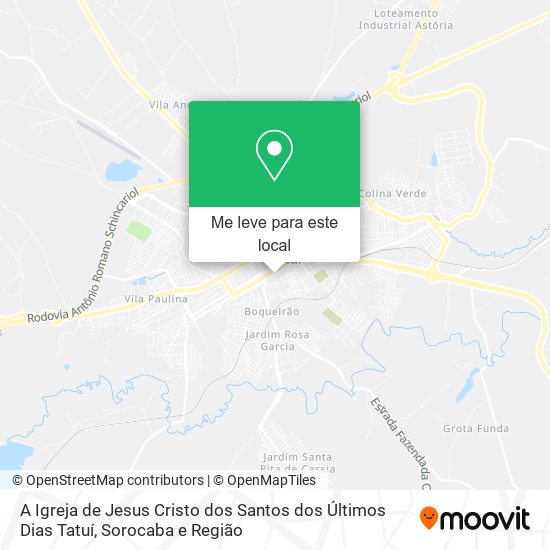 A Igreja de Jesus Cristo dos Santos dos Últimos Dias Tatuí mapa