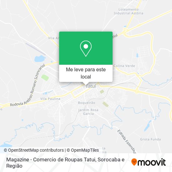 Magazine - Comercio de Roupas Tatui mapa