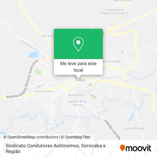Sindicato Condutores Autônomos mapa