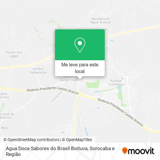 Agua Doce Sabores do Brasil Boituva mapa