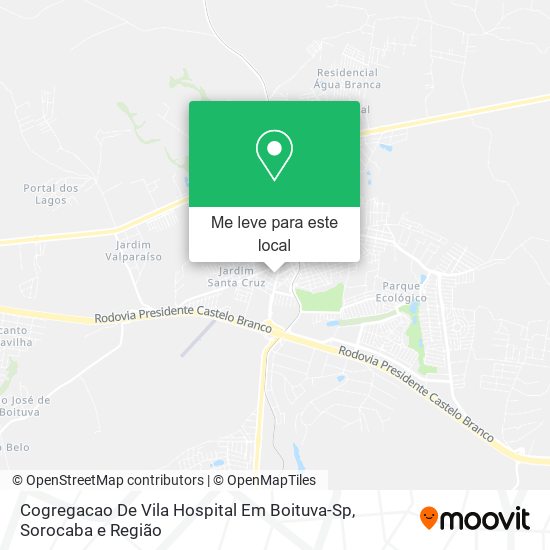 Cogregacao De Vila Hospital Em Boituva-Sp mapa