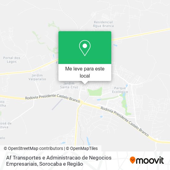 Af Transportes e Administracao de Negocios Empresariais mapa