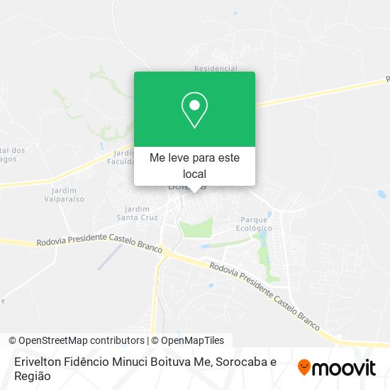 Erivelton Fidêncio Minuci Boituva Me mapa