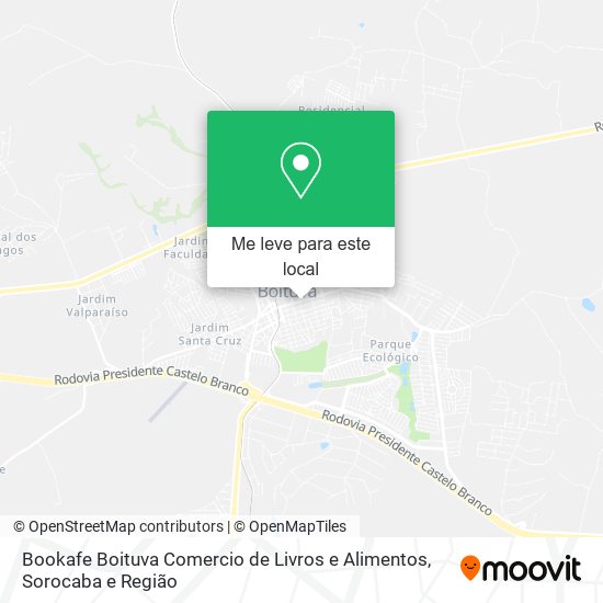 Bookafe Boituva Comercio de Livros e Alimentos mapa