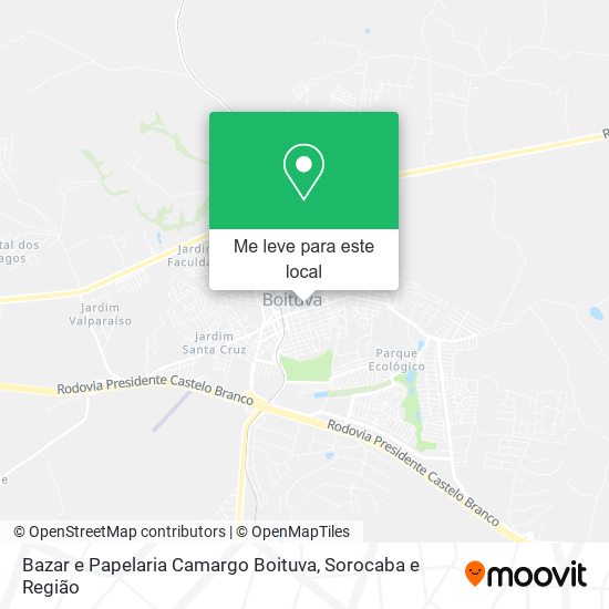 Bazar e Papelaria Camargo Boituva mapa