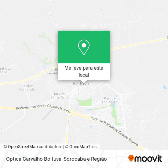 Optica Carvalho Boituva mapa